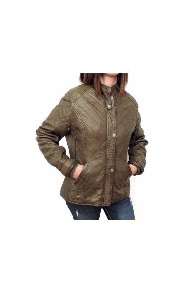 Deercraft Rose OLive Leather jacket