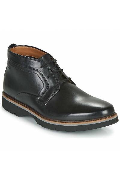 Clarks bayhill mid black smooth leather